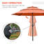 Parasol de marché extérieur avec manivelle