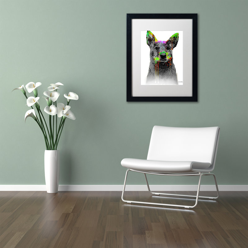 « bovine dog », reproduction d’art sur toile encadrée, H 14 po x l 11 po x P 0,5 po
