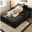 Chaise longue 63 po x 47 po odern pour canapé cinéma, sans assemblage requis, noir