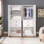 Armoire-penderie modulaire autoportante avec tringle, tiroirs et tablettes blanches Lee-1581041413