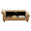 Banc de chambre 64,5 po en velours kaki avec rangement-896097669