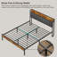 Structure de lit en lin Kewarra avec lattes de bois et espace de rangement-683666461-683666463