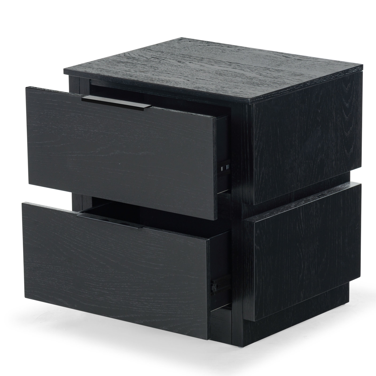Hubbard 2 Drawer Nightstand, Black
