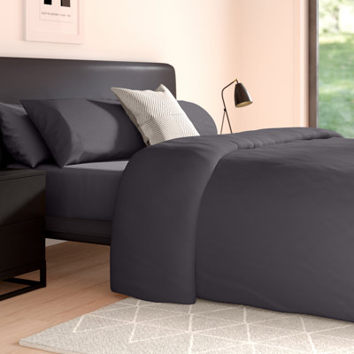 Cotton Blend Plain Dyed Duvet Cover Set with Pillowcases | Premium Polycotton Bedding for Comfort & Style