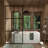 34 In. W X 72 In. H Fixed Framed Shower Door In Matte Black Finish With Patterned Glass