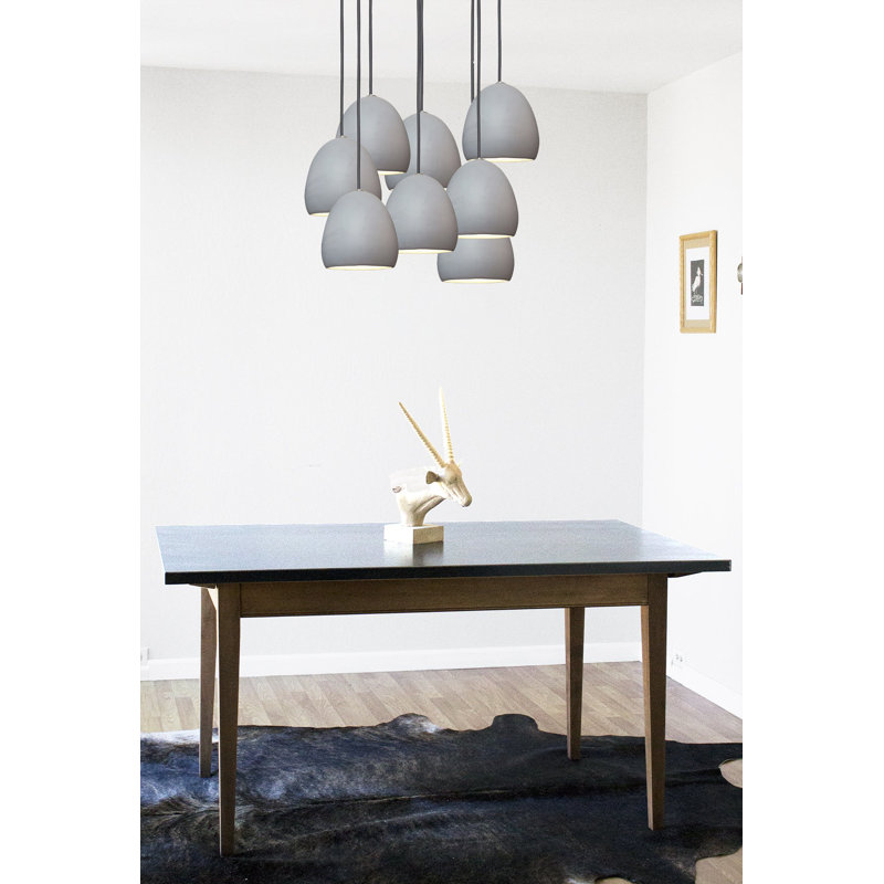 Clay 8 - Light Dimmable Dome Chandelier, Incandescent, 100" H, 6