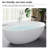 59.06"x30.71"Acrylic Home Thermostatic Slim-Edge Freestanding Oval Seamless Integrated Japanese-style Bathtub