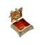 Petite broche papillon sur boîte décorative avec cristaux autrichiens