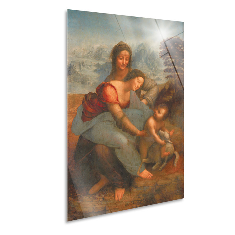 St. Anne, Our Lady, The Child And The Lamb by Leonardo Da Vinci - No Frame Painting, Plastic/Acrylic, 100cm H x 70cm W