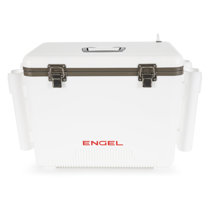 ENGEL 7.5-Quart Live Bait Cooler w/ 2-Speed Aerator Pump & Carry Handles,  White 