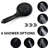 High Matte Black Brass Shower Head With Handheld - 6 Spray Modes, 1.8 Gpm Flow, Wall Mounted, Adjustable Water 59" Hose, Power Massage Pattern Kit Patterns, Long Service Life-117092687