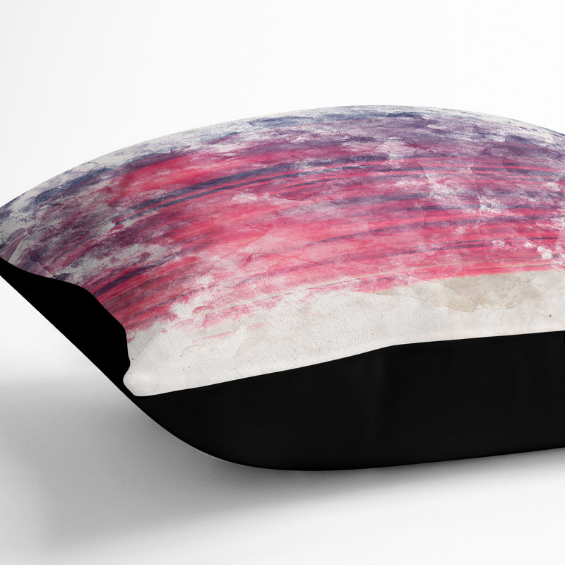 Burning Clouds Cushion with Filling, 55cm H x 55cm W x 20cm D, Black