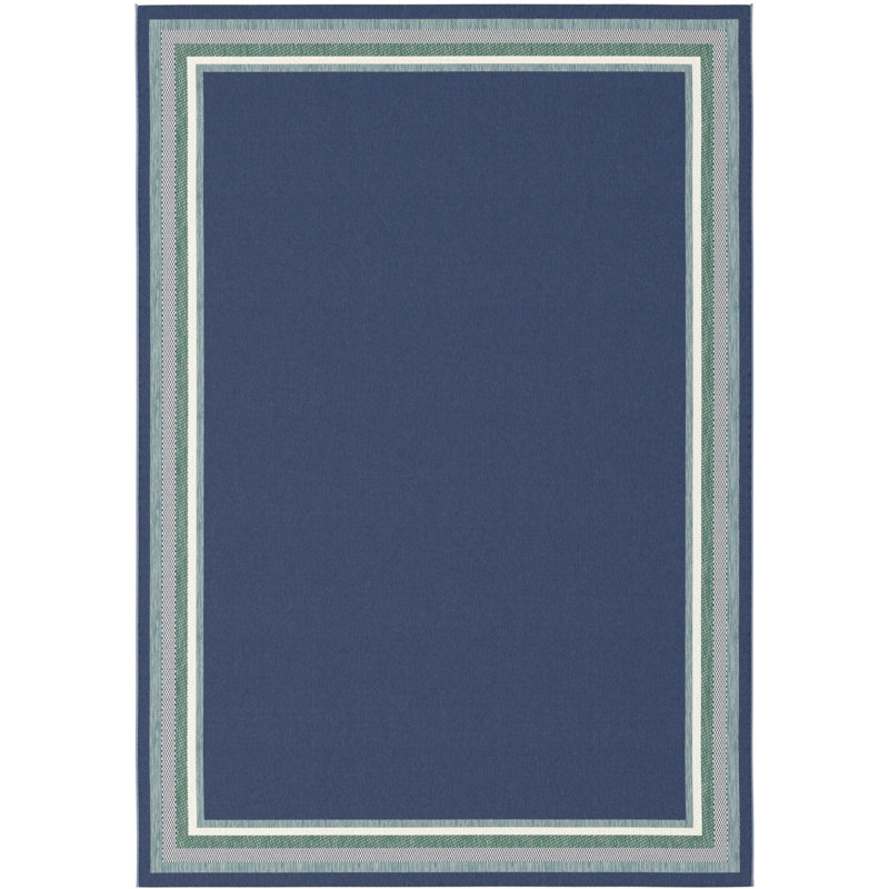 Harwington Flatweave Blue Rug, Rectangle 200 x 290cm