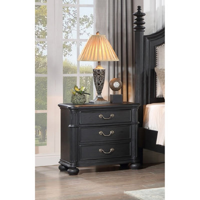 1Pc Traditional Vintage Antique Drawer Pull 3-Drawer Nightstand