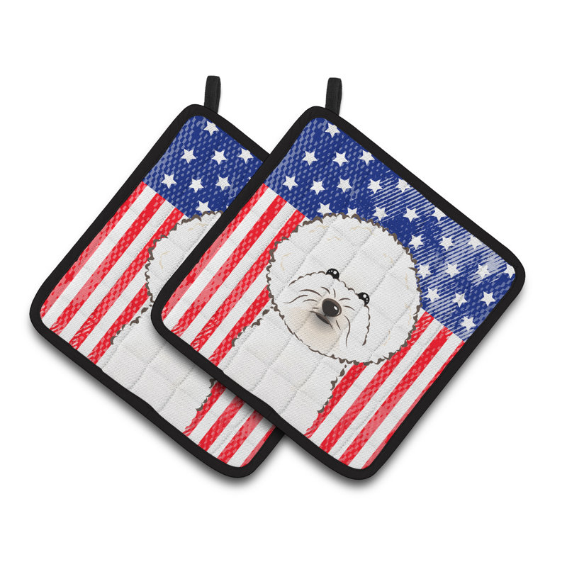 Caroline's Treasures American Flag Polyester Potholder