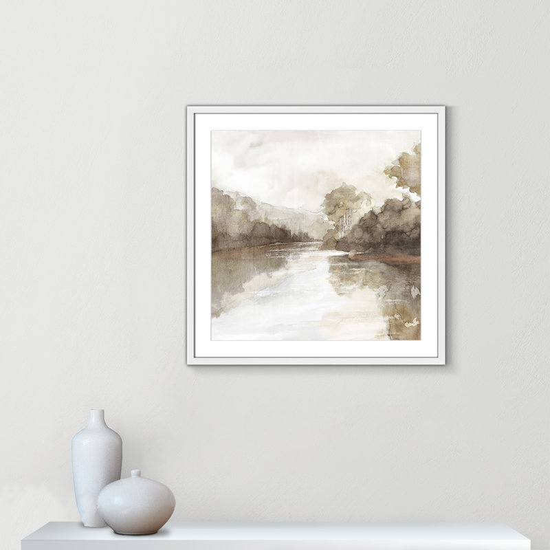«Fall Nature Print» par Eva Watts, Satin White, L 27,5 po x H 27,5 po, Imprimé mat