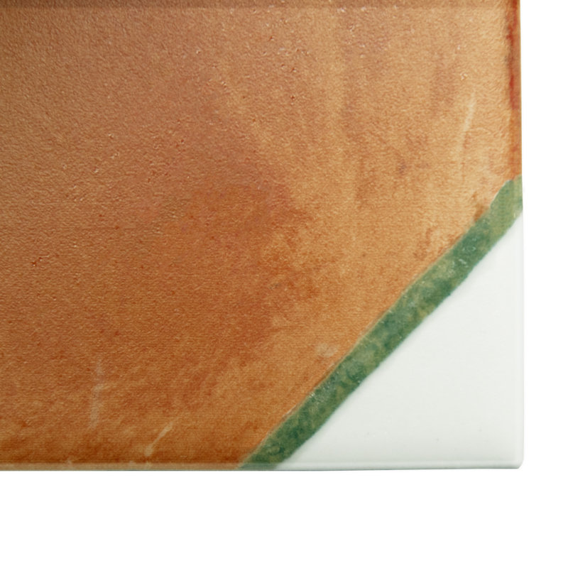Sentier des Ocres Coin 7.88" x 7.88" Porcelain Spanish Wall & Floor Tile, Brown/Green