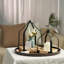 Lanterne décorative de style campagnard: ensemble de 2 porte-bougies rustiques en bois pour la décoration intérieure, salle à manger, cuisine, cheminée, manteau de cheminée, décorations, centre de table de Noël