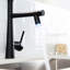 Robinet rétractable noir mat - Évier de cuisine commercial robuste avec contrôle de débit pré-rinçage à poignée simple, à ressort-1789068889