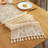 Farmhouse Rustic Cotton Table Runner With Tassels-933721121