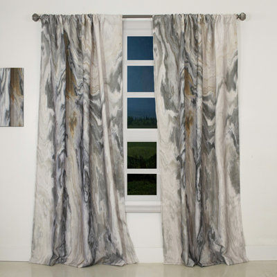 Onyx detail Composition - Mid-Century Velvet Curtain - Room darkening - 1 panel