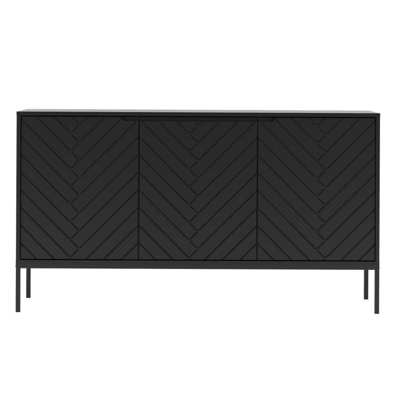 Rinor 383.54cm Sideboard, Black/Black