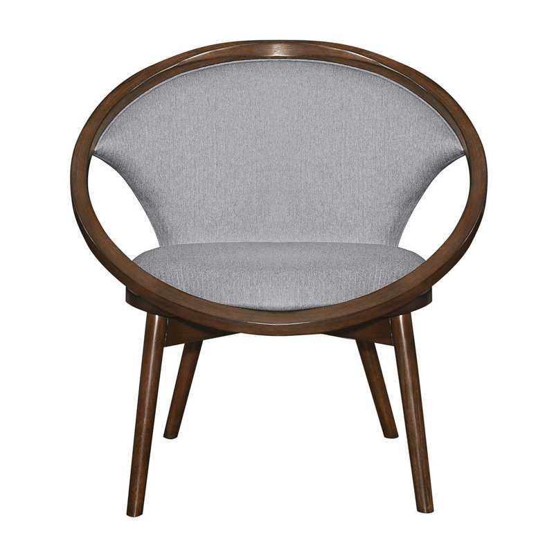 Fauteuil Papasan de 26,5 po de large Lara, Mélange de polyester gris