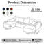 Canapé modulaire rembourré 4 pièces Kapellen-118436664-119694763