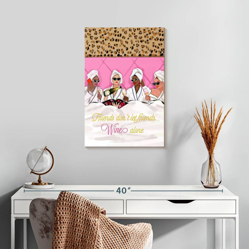Tergel Friends Don't Let Friends Wine Alone, H 24 po x l 16 po