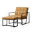 Buren Faux Leather Armchair with Ottoman-101040977