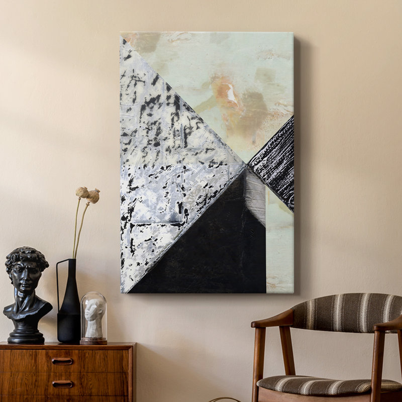 Carreaux et textures abstraites I - galerie sur mesure, H 18 po x l 12 po