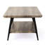 Table basse chic avec plateau de rangement gris élégant