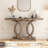 Farmhouse Hallway Sofa Table With Geometric Base-170749020