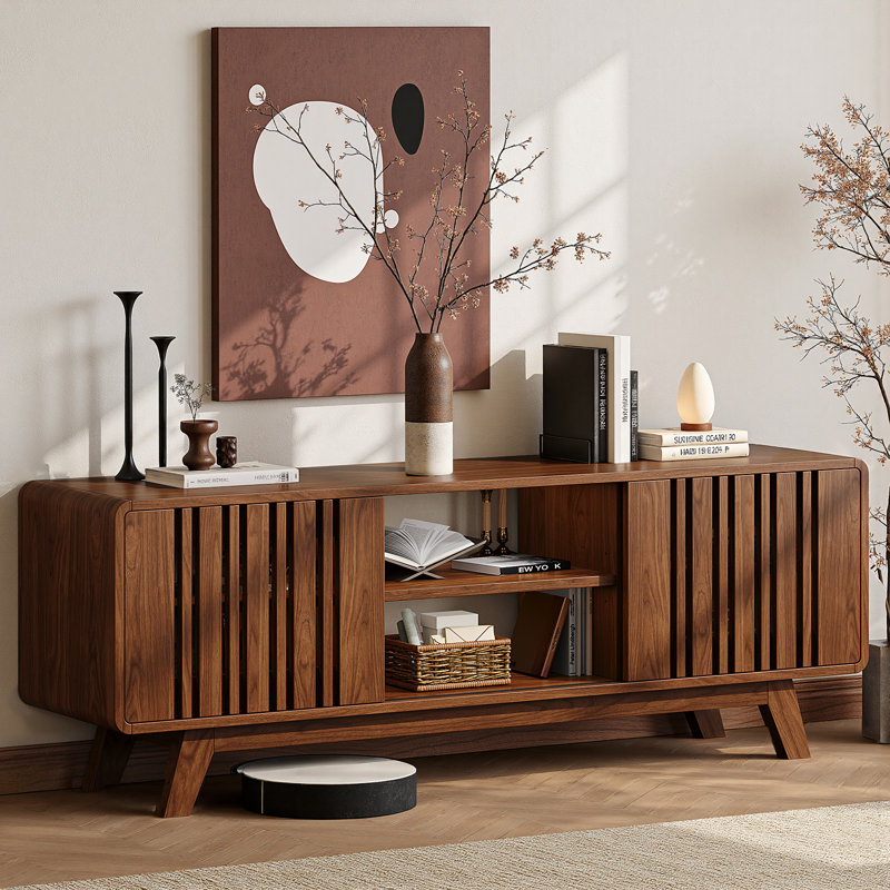 Meuble télé pour téléviseur de 75 po ou moins Regal, H 24 po x l 63 po x P 15,75 po, Brun