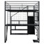 Lit mezzanine en métal avec poste de travail intégré-632047074-632047075