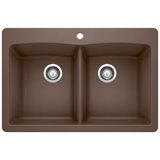 Diamond SILGRANIT 33" L x 22" W Double Bowl Drop-In/Undermount Kitchen Sink