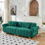 Canapé en velours avec capitonnage et coussins décoratifs 89 po Yore-114611262