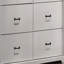 Commode 6 tiroirs, l 57 po avec poignées noires-746736758