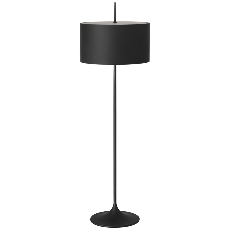 Barbara Barry Spinet 62" Floor Lamp with Shade, Matte Black, Black