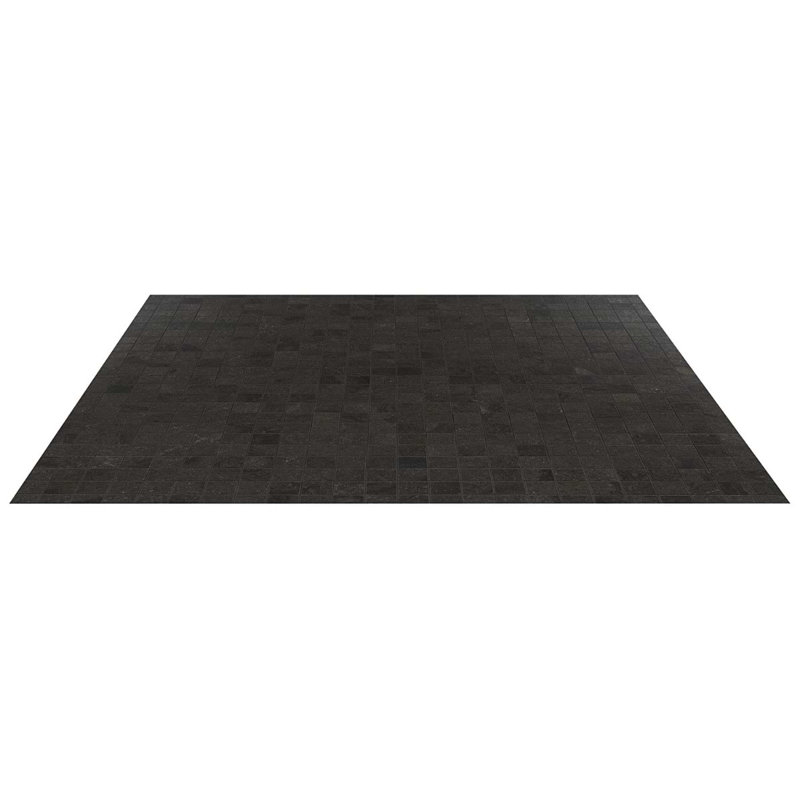 Acadia 12x12 Matte Porcelain Mosaic Tile, Charcoal Black