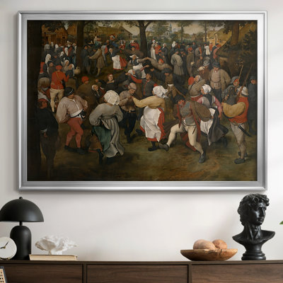 «The Peasant Dance» (Duplicata de PNB.jPG) - Pierre Bruegel l'Ancien - Toile tendue avec châssis, c. 1569