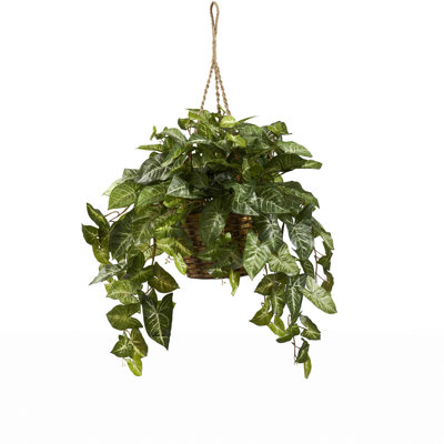Redford 17,75 po, plante à feuillage artificiel en panier