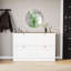 4 Drawer Shoe Cabinet with Oak Top Modern Shoe Storage For Hallway Living Room & Bedroom-1097270838
