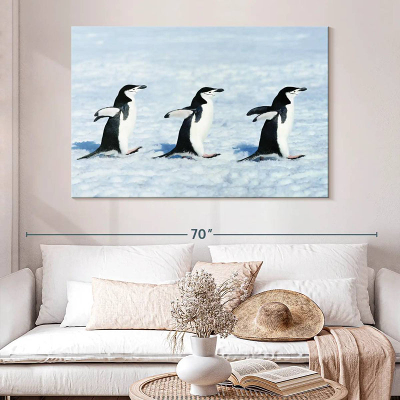 Winter Penguins, 34" H x 51" W