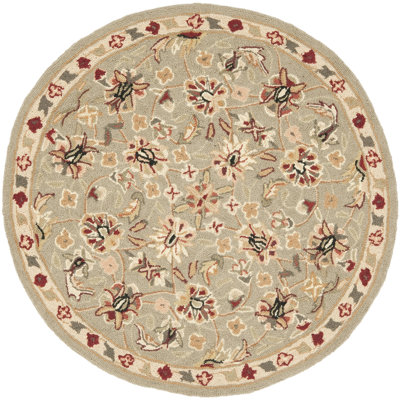 Helena Hand Hooked Wool Sage/Ivory Rug