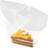 100 Pieces Cake Slice Plastic Containers, 5 Inches Hinged Lid Cheese cake Container