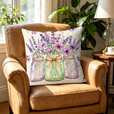 45 x 45 cm Housse de coussin mauve loisir d'été Housse de coussin décorative avec tissu doux et respirant