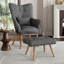 Hraztan Velvet Armchair with Footstool-343012957