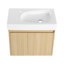 Meuble-lavabo flottant mural 24 po avec lavabo en céramique, armoire de rangement en bois et portes doubles pour salle de bain moderne-126232895