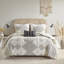 Édredon 4 pièces avec coussin décoratif pour lit double / grand. Noir / microfibre imprimée. . Ornement d'inspiration mondiale. Oreiller lavable double / grand. Imprimé. Rembourrage. . Ingrédient. Machine-124544130